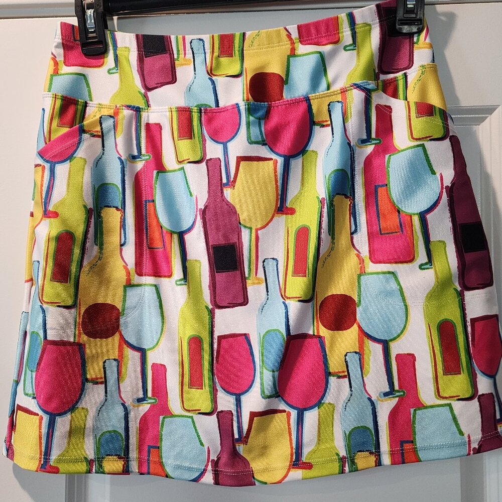 Bskinz Wine Time Golf Skort Size Medium. ITEM 1125254SK
